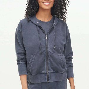Splendid Georgie Zip Hoodie in Navy